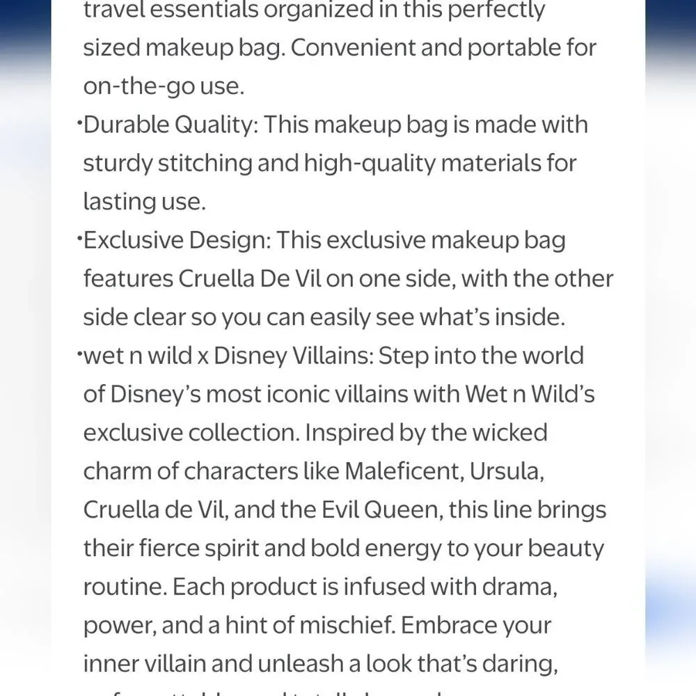 Wet-n-Wild X Disney Villians Absolutely Beastly Cosmetic Bag‎
